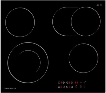 Электрическая варочная панель MAUNFELD CVCE594SMDBK УУУУ20542 - фото 17203